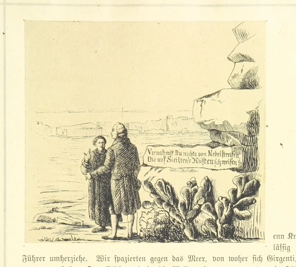 An illustration from Goethe's Italienische Reise. Mit 318 Illustrationen ... von J. von Kahle. Eingeleitet von ... H. Düntzer, 1885, leaf 321