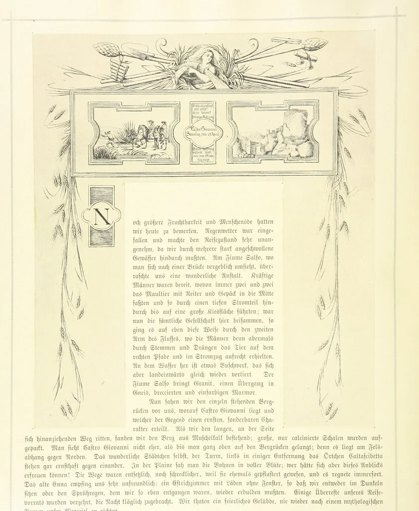 An illustration from Goethe's Italienische Reise. Mit 318 Illustrationen ... von J. von Kahle. Eingeleitet von ... H. Düntzer, 1885, leaf 324