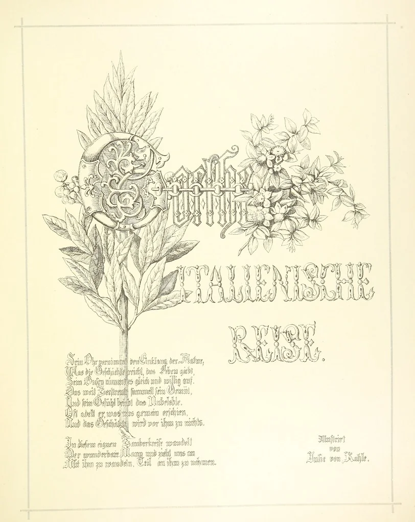 An illustration from Goethe's Italienische Reise. Mit 318 Illustrationen ... von J. von Kahle. Eingeleitet von ... H. Düntzer, 1885, leaf 33