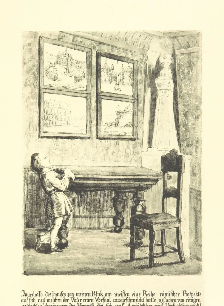 An illustration from Goethe's Italienische Reise. Mit 318 Illustrationen ... von J. von Kahle. Eingeleitet von ... H. Düntzer, 1885, leaf 35