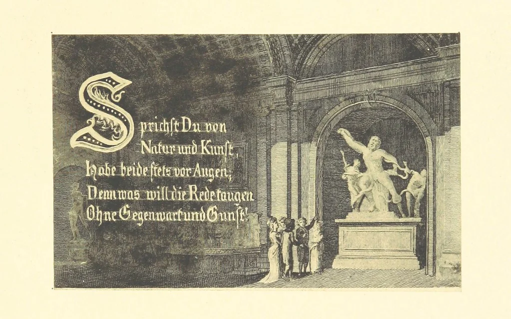 An illustration from Goethe's Italienische Reise. Mit 318 Illustrationen ... von J. von Kahle. Eingeleitet von ... H. Düntzer, 1885, leaf 399