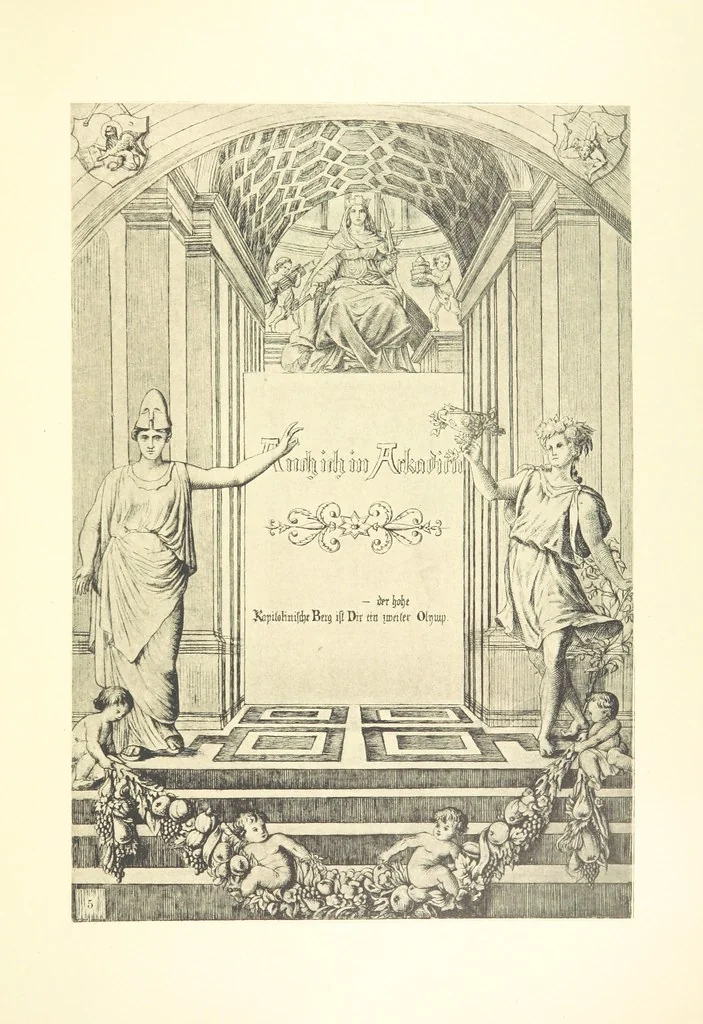 An illustration from Goethe's Italienische Reise. Mit 318 Illustrationen ... von J. von Kahle. Eingeleitet von ... H. Düntzer, 1885, leaf 43