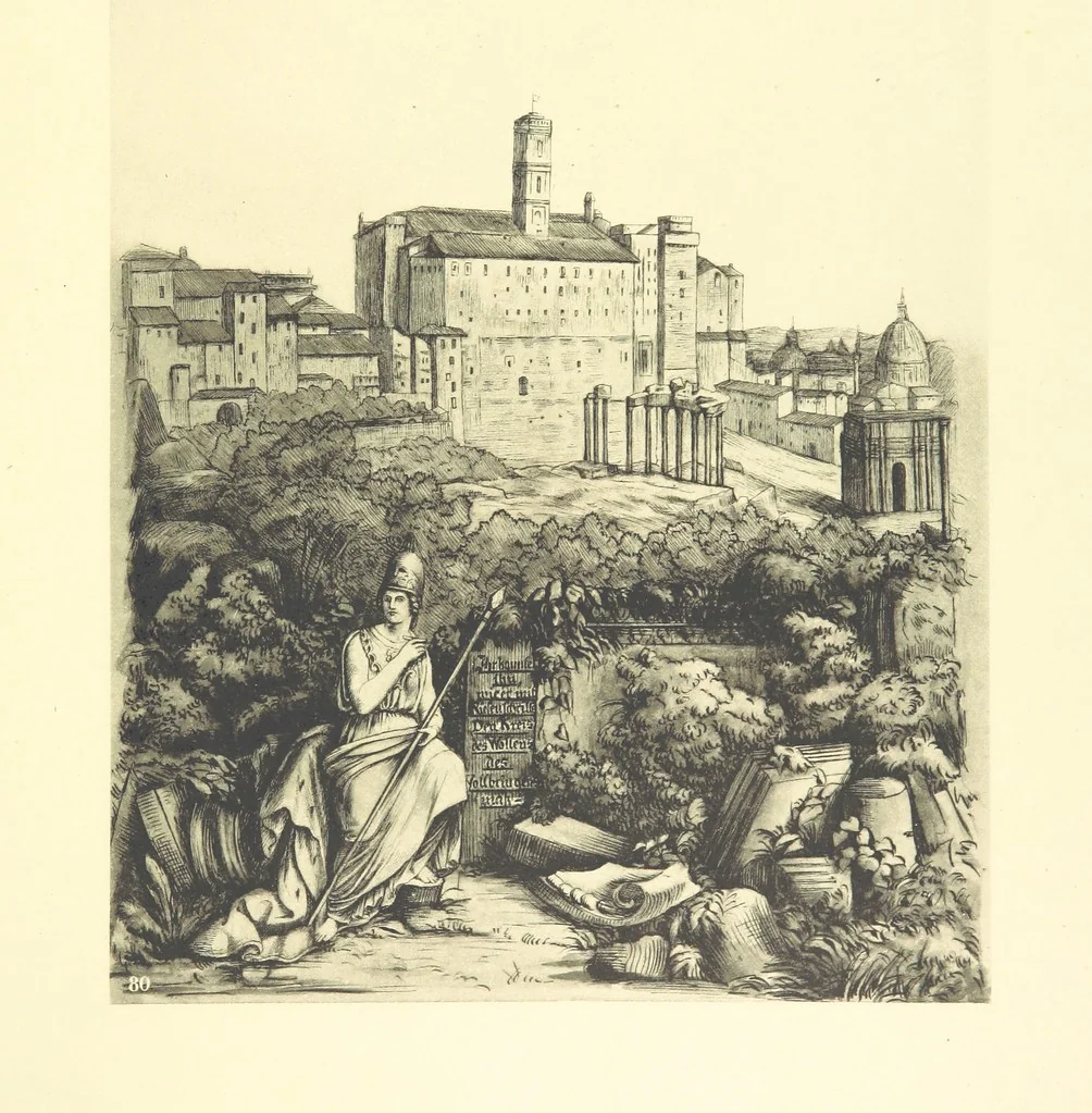 An illustration from Goethe's Italienische Reise. Mit 318 Illustrationen ... von J. von Kahle. Eingeleitet von ... H. Düntzer, 1885, leaf 441