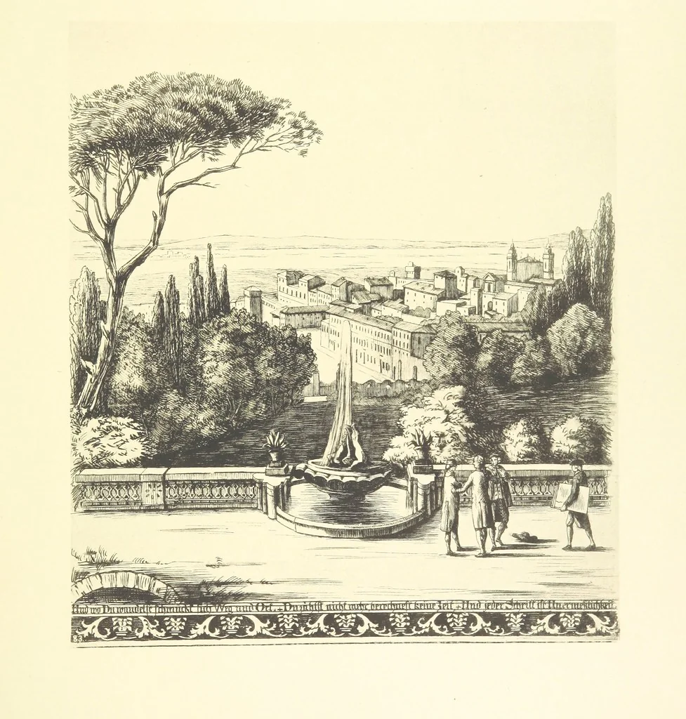 An illustration from Goethe's Italienische Reise. Mit 318 Illustrationen ... von J. von Kahle. Eingeleitet von ... H. Düntzer, 1885, leaf 449