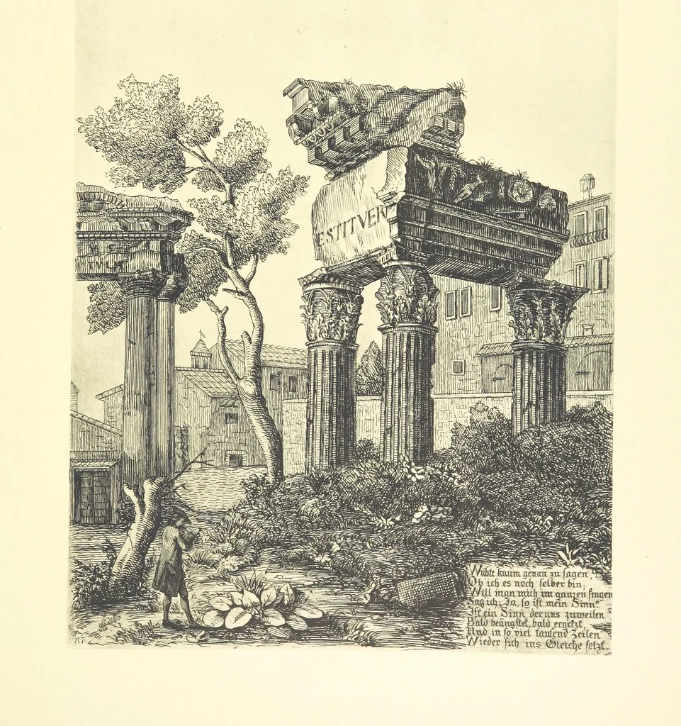 An illustration from Goethe's Italienische Reise. Mit 318 Illustrationen ... von J. von Kahle. Eingeleitet von ... H. Düntzer, 1885, leaf 467