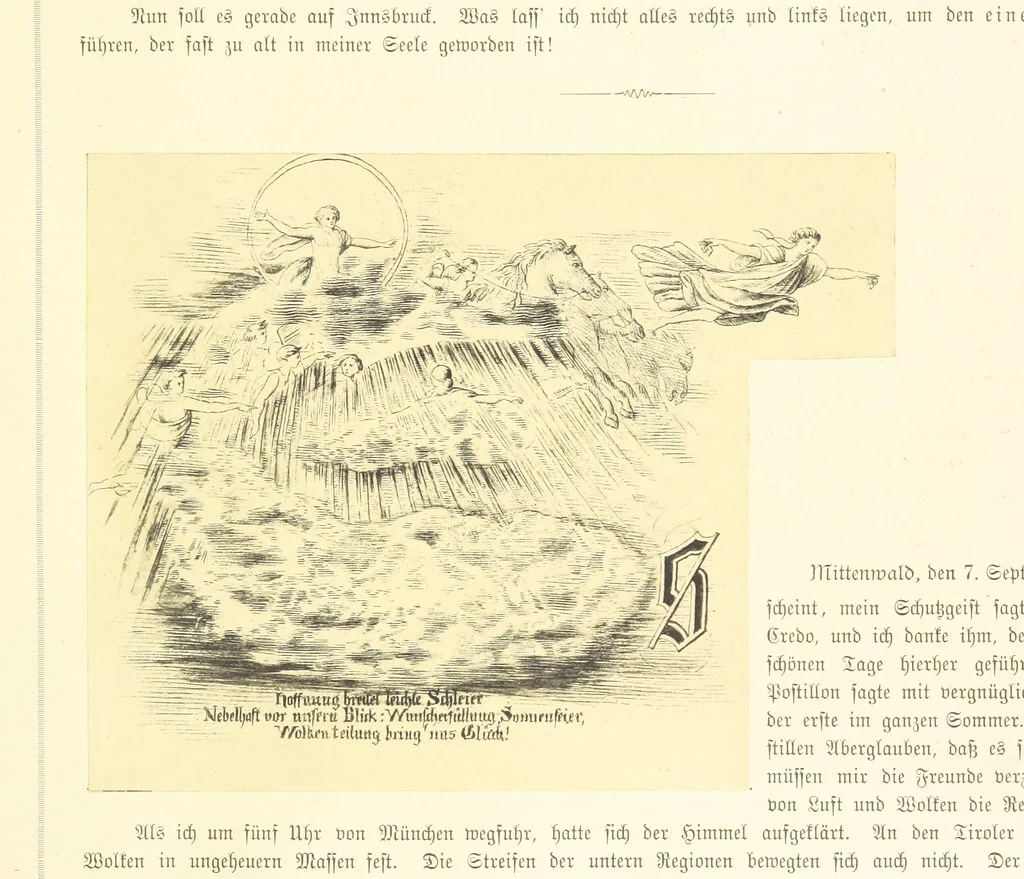 An illustration from Goethe's Italienische Reise. Mit 318 Illustrationen ... von J. von Kahle. Eingeleitet von ... H. Düntzer, 1885, leaf 47