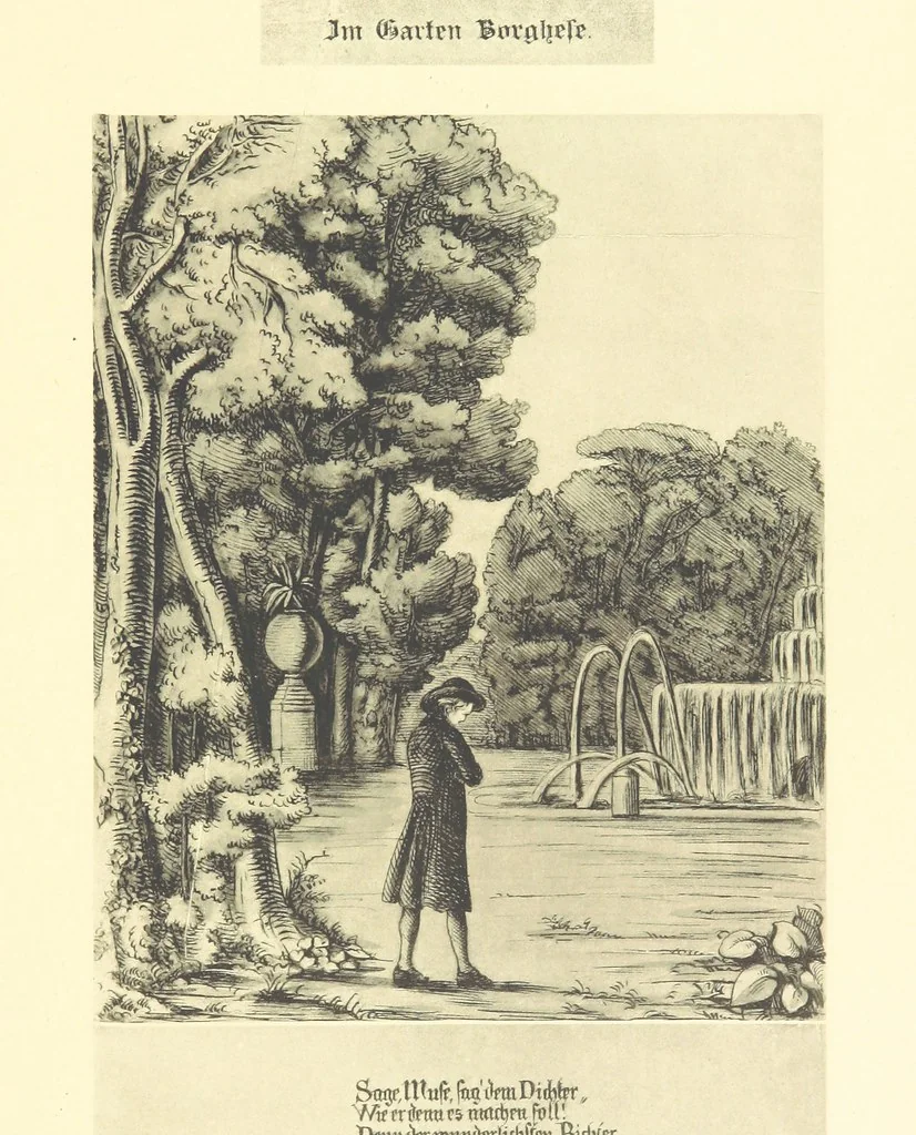 An illustration from Goethe's Italienische Reise. Mit 318 Illustrationen ... von J. von Kahle. Eingeleitet von ... H. Düntzer, 1885, leaf 485