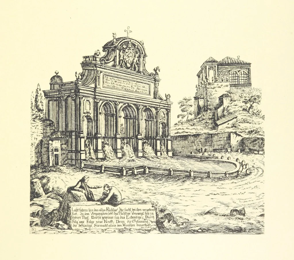 An illustration from Goethe's Italienische Reise. Mit 318 Illustrationen ... von J. von Kahle. Eingeleitet von ... H. Düntzer, 1885, leaf 497