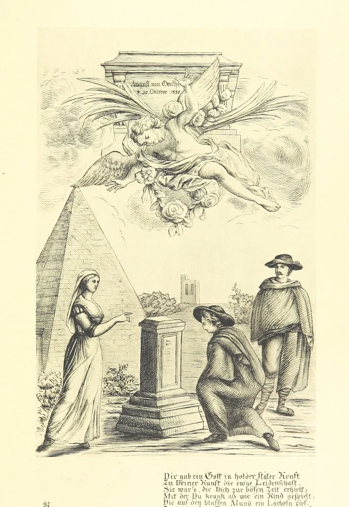 An illustration from Goethe's Italienische Reise. Mit 318 Illustrationen ... von J. von Kahle. Eingeleitet von ... H. Düntzer, 1885, leaf 517