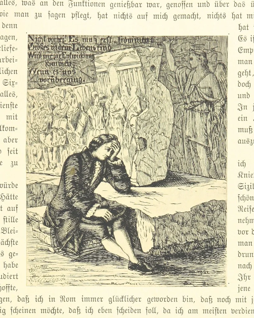An illustration from Goethe's Italienische Reise. Mit 318 Illustrationen ... von J. von Kahle. Eingeleitet von ... H. Düntzer, 1885, leaf 527