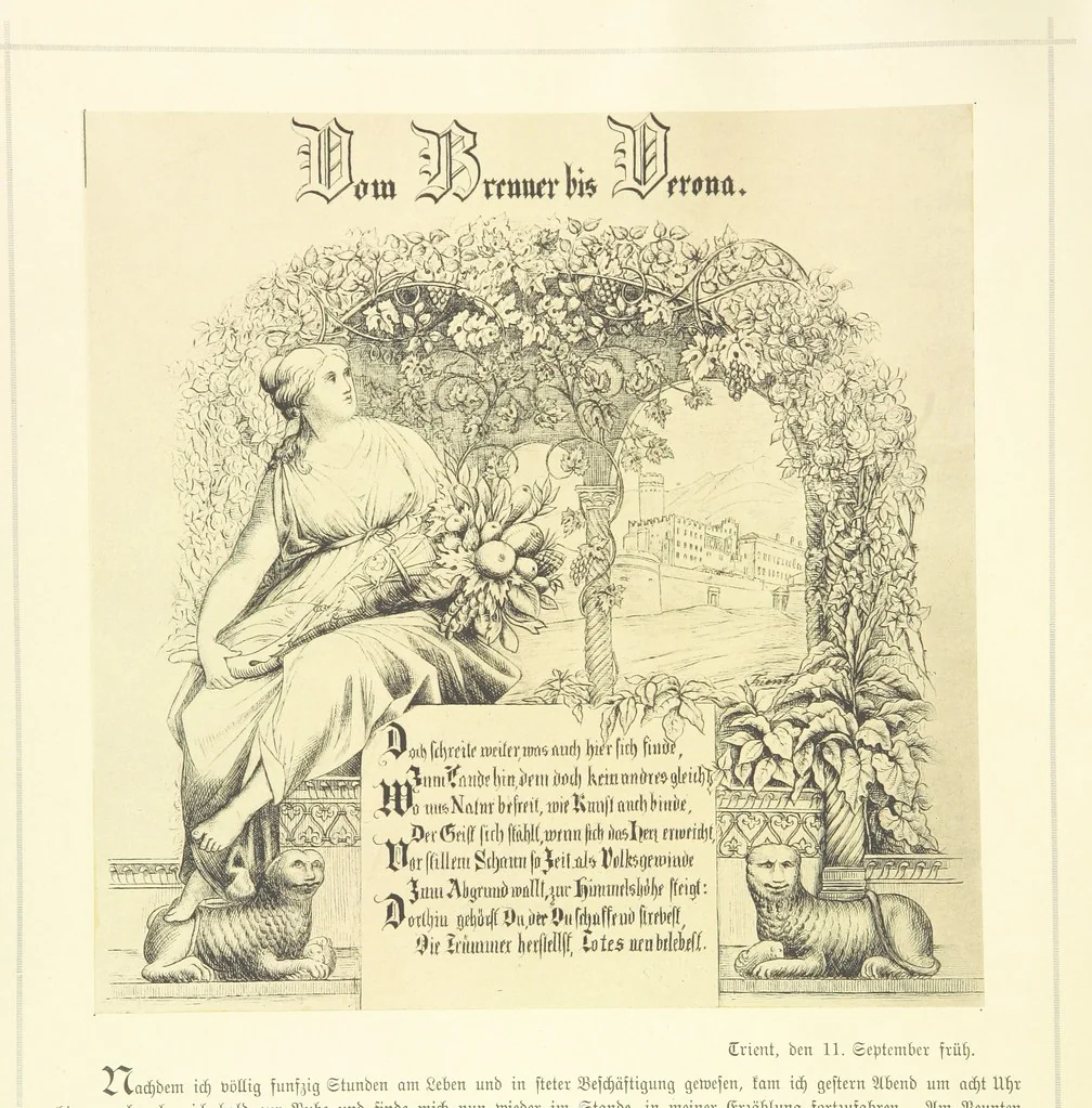 An illustration from Goethe's Italienische Reise. Mit 318 Illustrationen ... von J. von Kahle. Eingeleitet von ... H. Düntzer, 1885, leaf 54