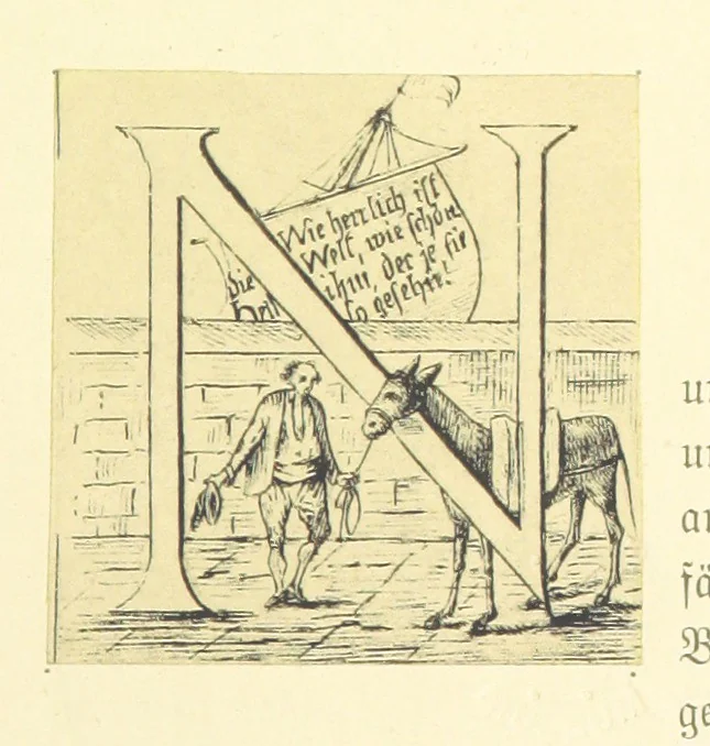 An illustration from Goethe's Italienische Reise. Mit 318 Illustrationen ... von J. von Kahle. Eingeleitet von ... H. Düntzer, 1885, leaf 61