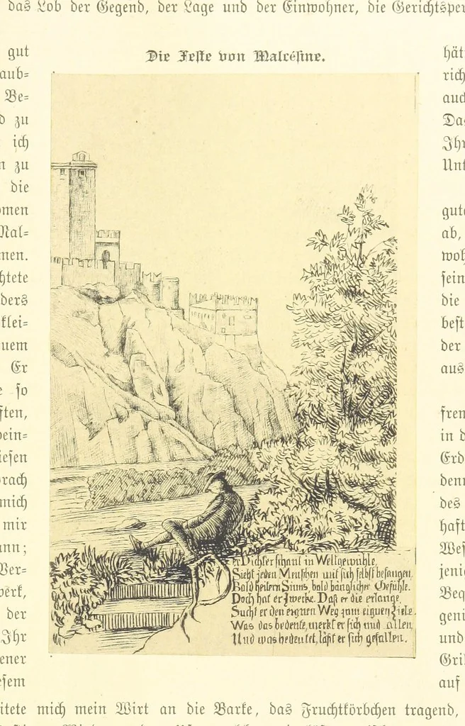 An illustration from Goethe's Italienische Reise. Mit 318 Illustrationen ... von J. von Kahle. Eingeleitet von ... H. Düntzer, 1885, leaf 61