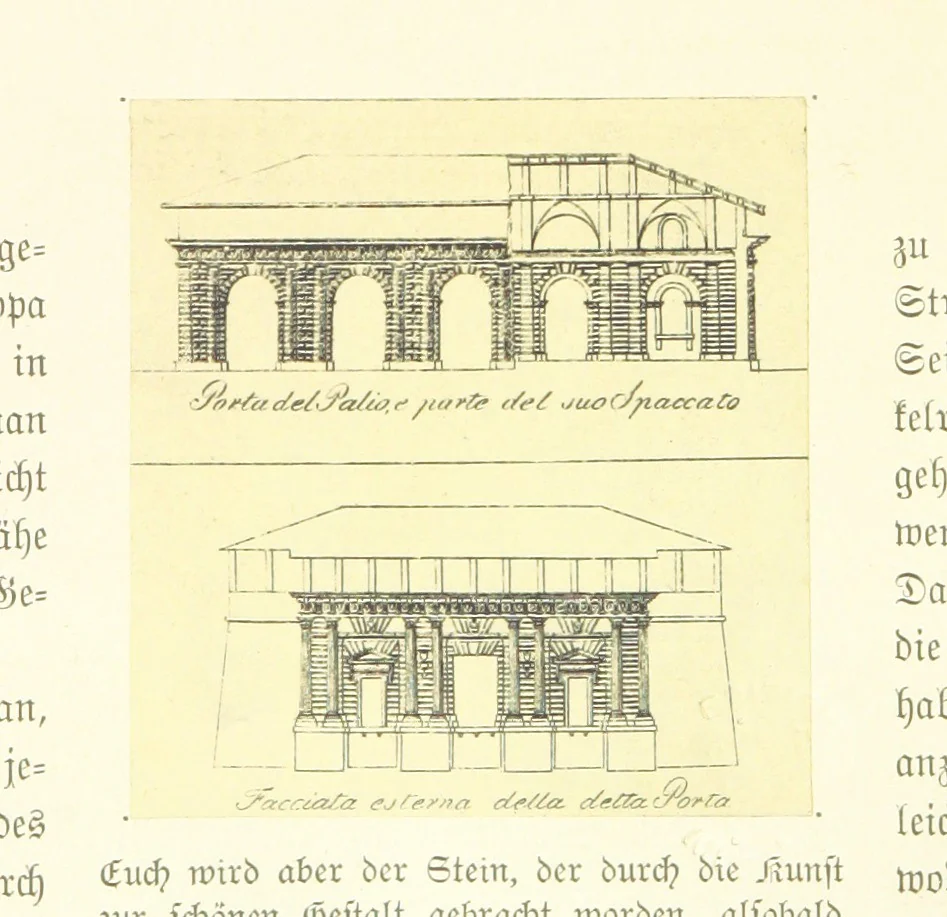 An illustration from Goethe's Italienische Reise. Mit 318 Illustrationen ... von J. von Kahle. Eingeleitet von ... H. Düntzer, 1885, leaf 66