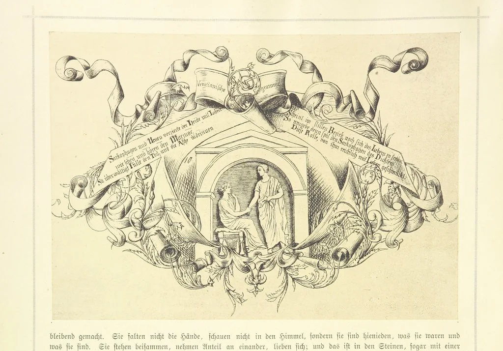 An illustration from Goethe's Italienische Reise. Mit 318 Illustrationen ... von J. von Kahle. Eingeleitet von ... H. Düntzer, 1885, leaf 68