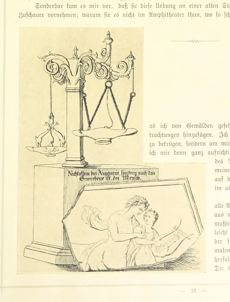 An illustration from Goethe's Italienische Reise. Mit 318 Illustrationen ... von J. von Kahle. Eingeleitet von ... H. Düntzer, 1885, leaf 71