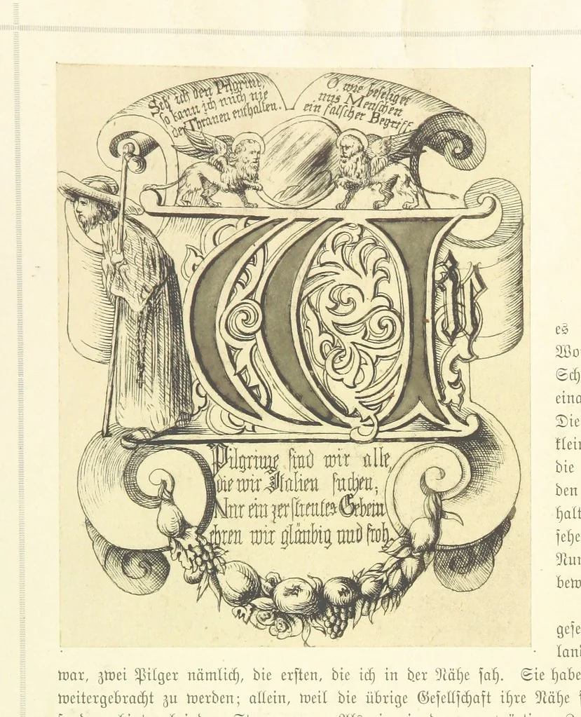 An illustration from Goethe's Italienische Reise. Mit 318 Illustrationen ... von J. von Kahle. Eingeleitet von ... H. Düntzer, 1885, leaf 90