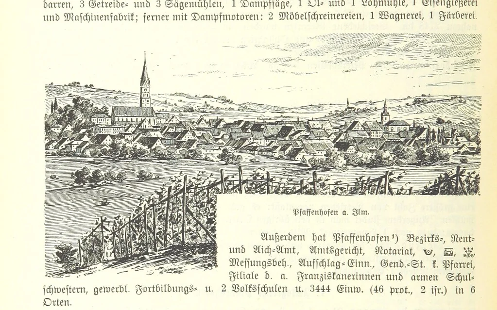 An illustration from Geographisch-historisches Handbuch von Bayern, 1895, leaf 386