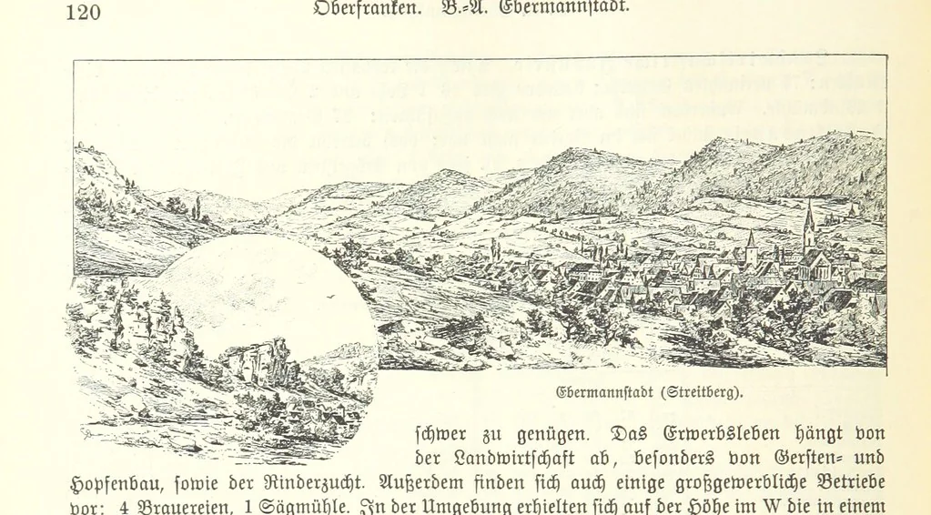 An illustration from Geographisch-historisches Handbuch von Bayern, 1895, leaf 136