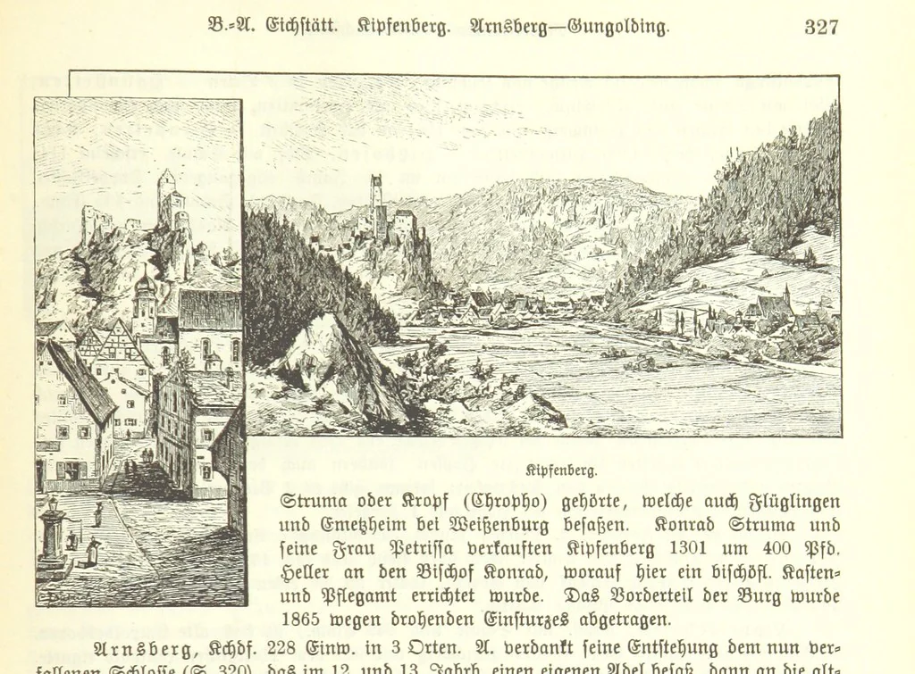 An illustration from Geographisch-historisches Handbuch von Bayern, 1895, leaf 343