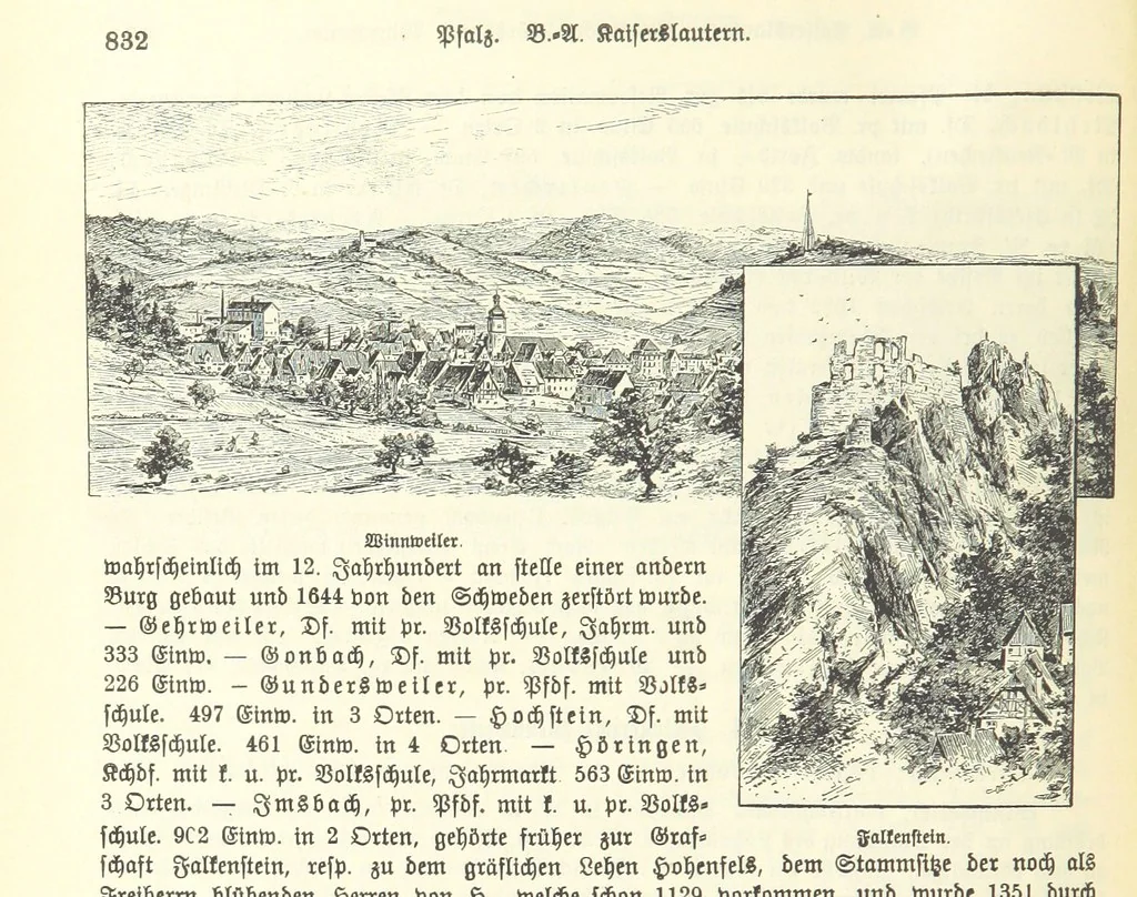 An illustration from Geographisch-historisches Handbuch von Bayern, 1895, leaf 848