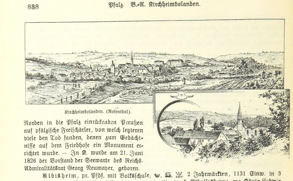 An illustration from Geographisch-historisches Handbuch von Bayern, 1895, leaf 854
