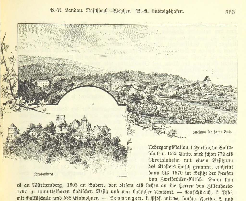 An illustration from Geographisch-historisches Handbuch von Bayern, 1895, leaf 879