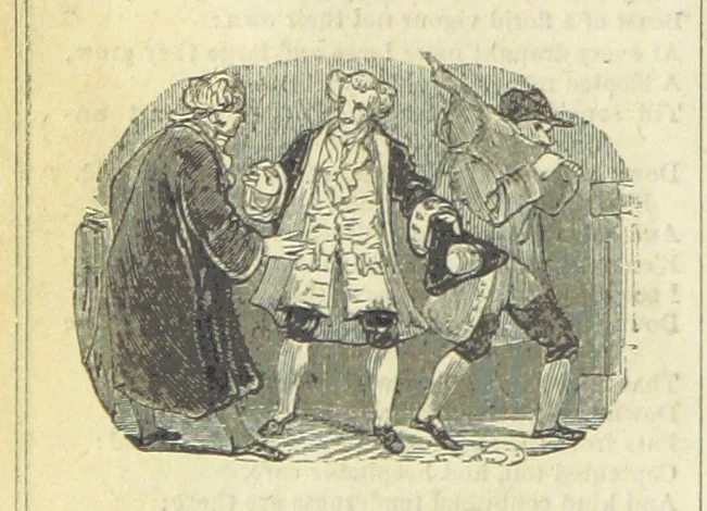 An illustration from The miscellaneous works of Oliver Goldsmith, M.B. With a brief memoir of the author, etc, 1841, leaf 210