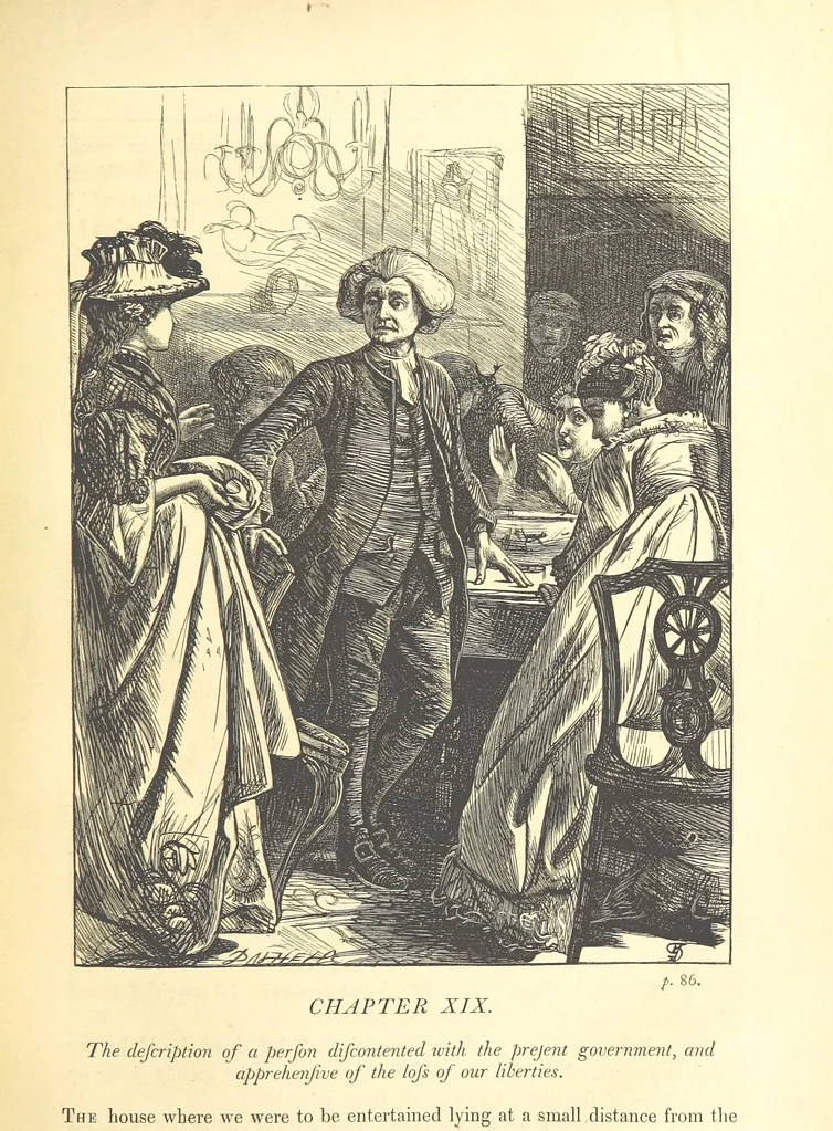 An illustration from Dalziels' Illustrated Goldsmith ... With one hundred pictures drawn by G. J. Pinwell, engraved by the brothers Dalziel, 1865, leaf 105