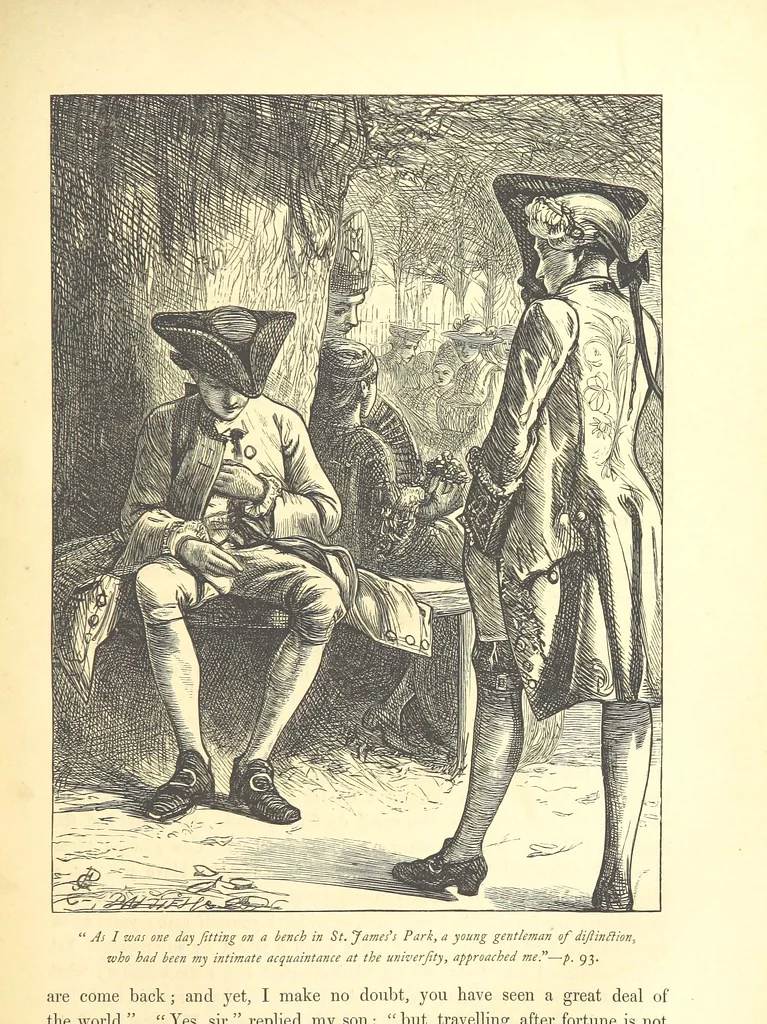 An illustration from Dalziels' Illustrated Goldsmith ... With one hundred pictures drawn by G. J. Pinwell, engraved by the brothers Dalziel, 1865, leaf 113