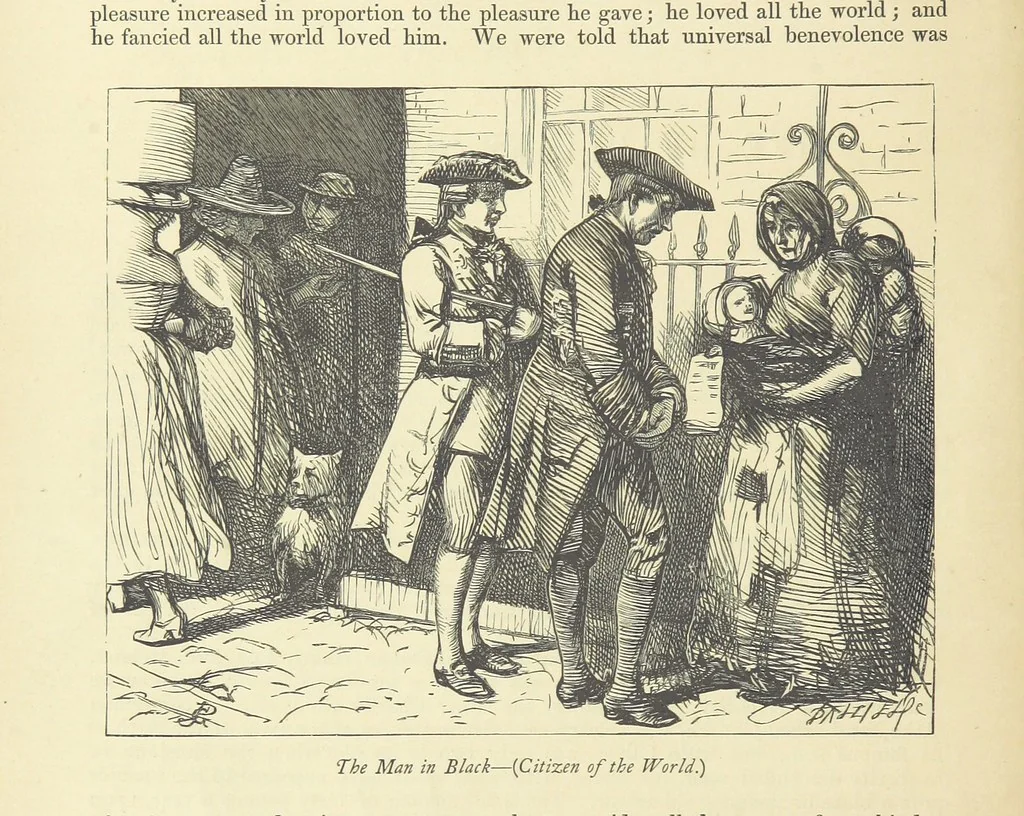 An illustration from Dalziels' Illustrated Goldsmith ... With one hundred pictures drawn by G. J. Pinwell, engraved by the brothers Dalziel, 1865, leaf 12