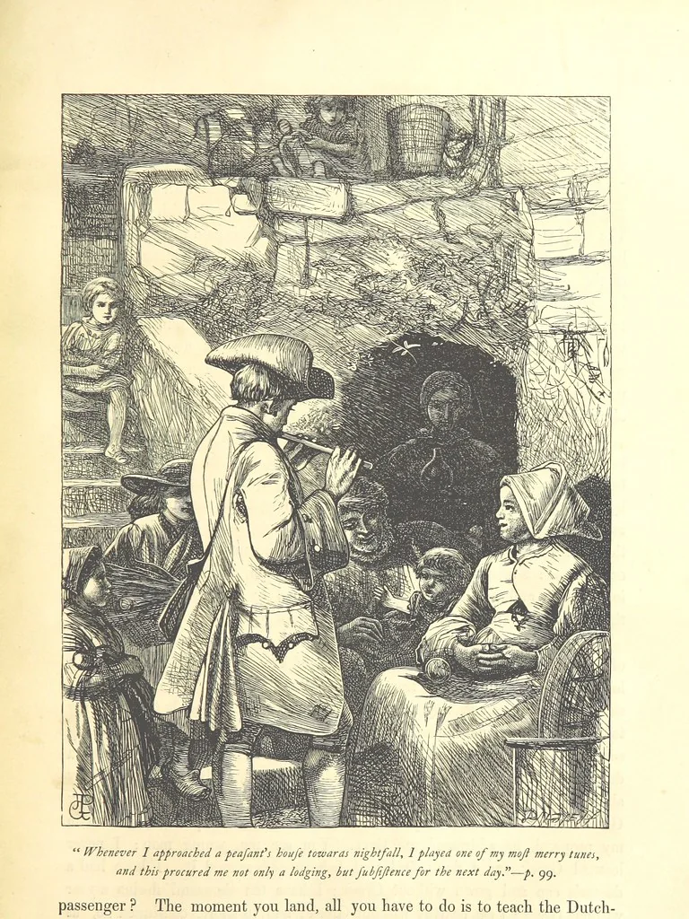 An illustration from Dalziels' Illustrated Goldsmith ... With one hundred pictures drawn by G. J. Pinwell, engraved by the brothers Dalziel, 1865, leaf 121