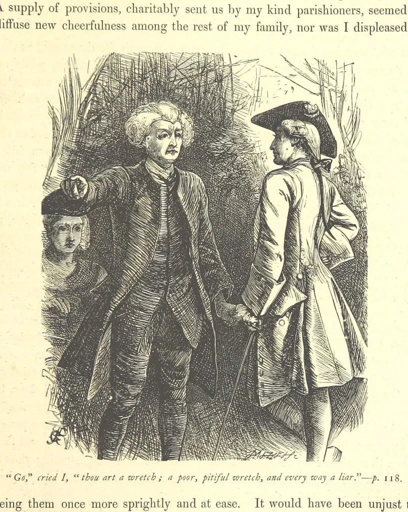 An illustration from Dalziels' Illustrated Goldsmith ... With one hundred pictures drawn by G. J. Pinwell, engraved by the brothers Dalziel, 1865, leaf 141