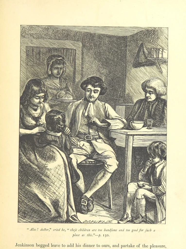 An illustration from Dalziels' Illustrated Goldsmith ... With one hundred pictures drawn by G. J. Pinwell, engraved by the brothers Dalziel, 1865, leaf 153