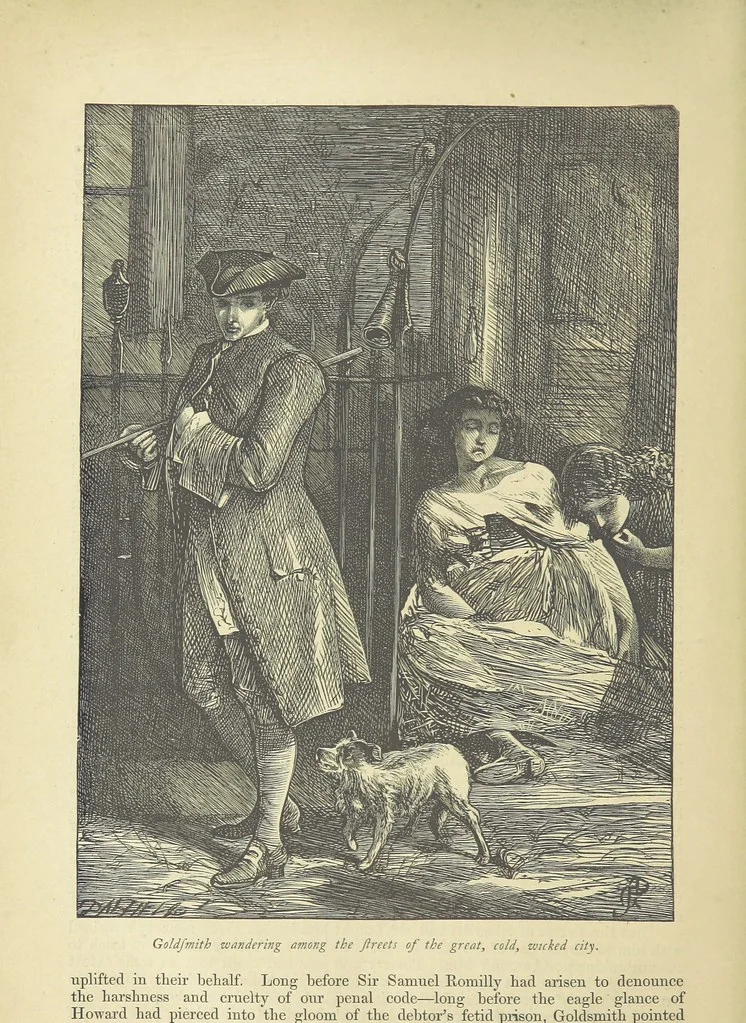 An illustration from Dalziels' Illustrated Goldsmith ... With one hundred pictures drawn by G. J. Pinwell, engraved by the brothers Dalziel, 1865, leaf 16