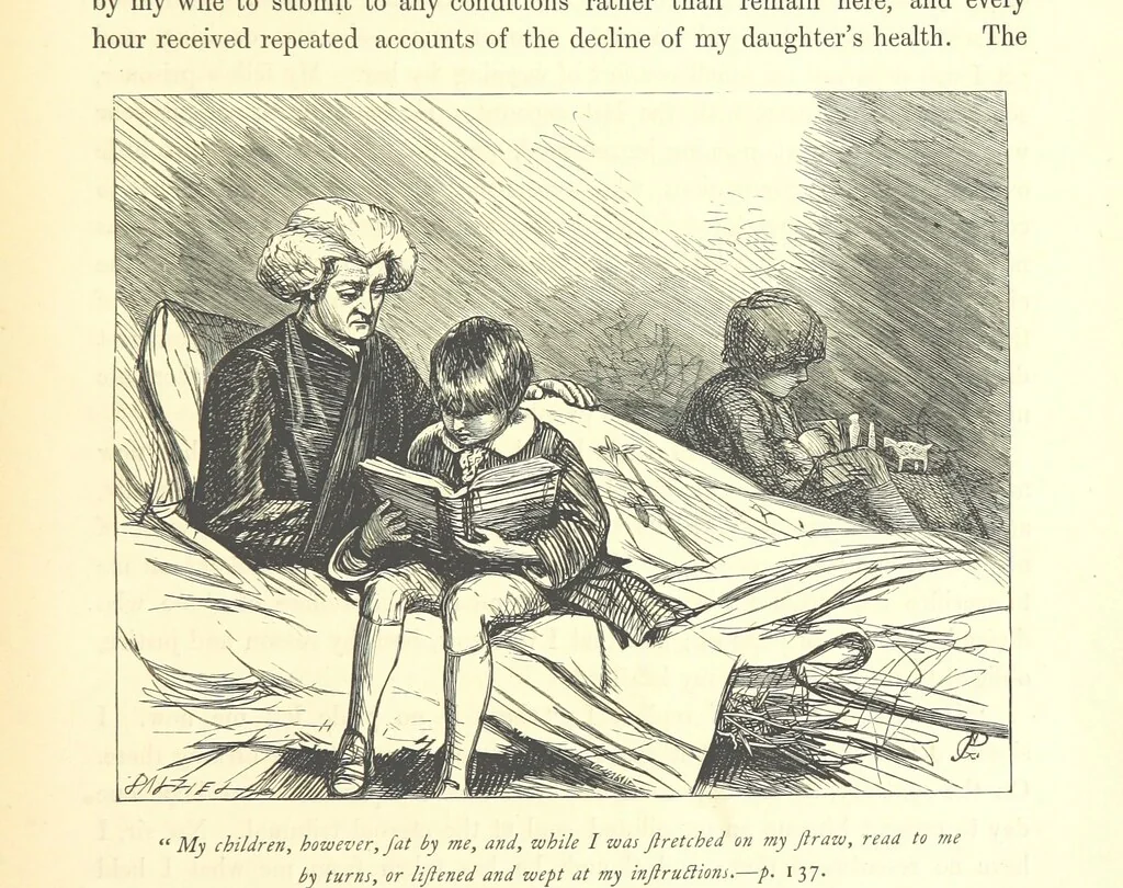 An illustration from Dalziels' Illustrated Goldsmith ... With one hundred pictures drawn by G. J. Pinwell, engraved by the brothers Dalziel, 1865, leaf 161