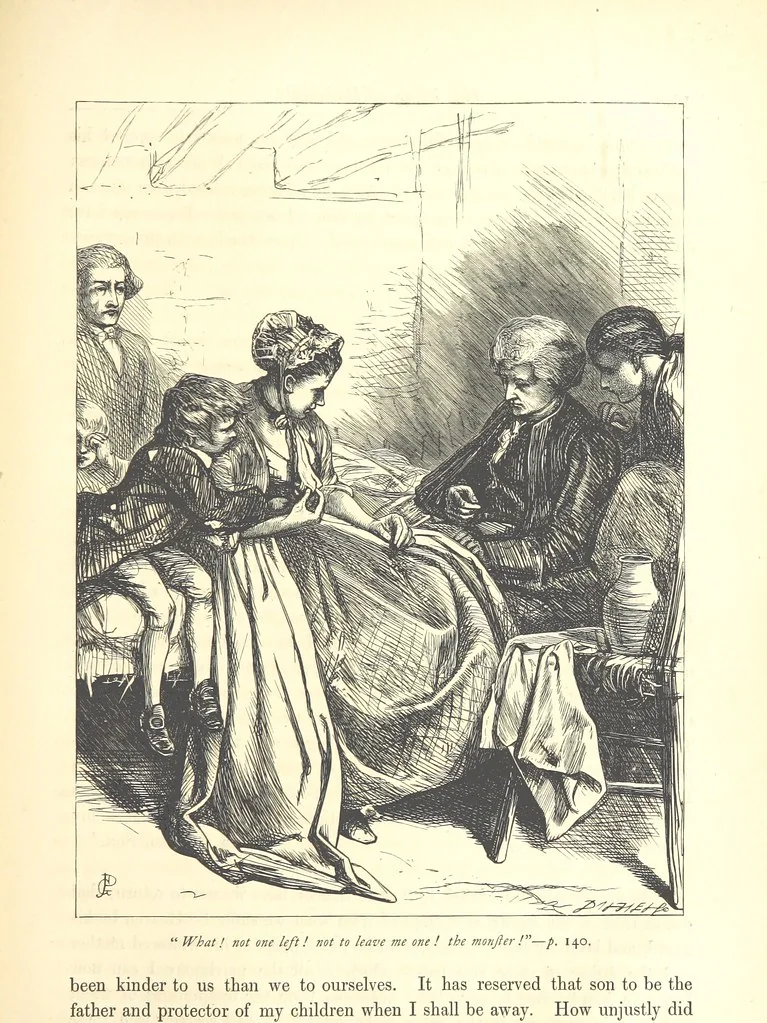 An illustration from Dalziels' Illustrated Goldsmith ... With one hundred pictures drawn by G. J. Pinwell, engraved by the brothers Dalziel, 1865, leaf 165