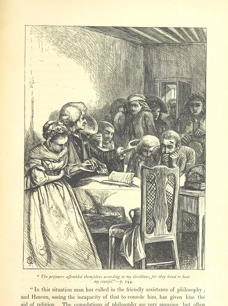 An illustration from Dalziels' Illustrated Goldsmith ... With one hundred pictures drawn by G. J. Pinwell, engraved by the brothers Dalziel, 1865, leaf 169