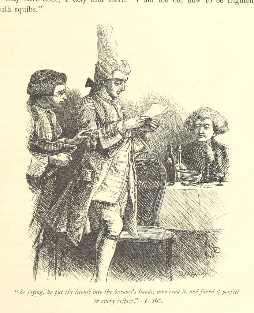 An illustration from Dalziels' Illustrated Goldsmith ... With one hundred pictures drawn by G. J. Pinwell, engraved by the brothers Dalziel, 1865, leaf 189