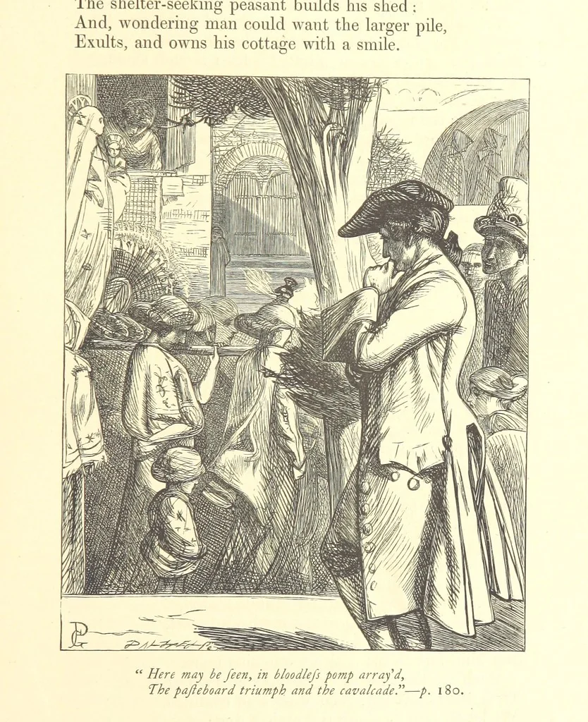 An illustration from Dalziels' Illustrated Goldsmith ... With one hundred pictures drawn by G. J. Pinwell, engraved by the brothers Dalziel, 1865, leaf 205