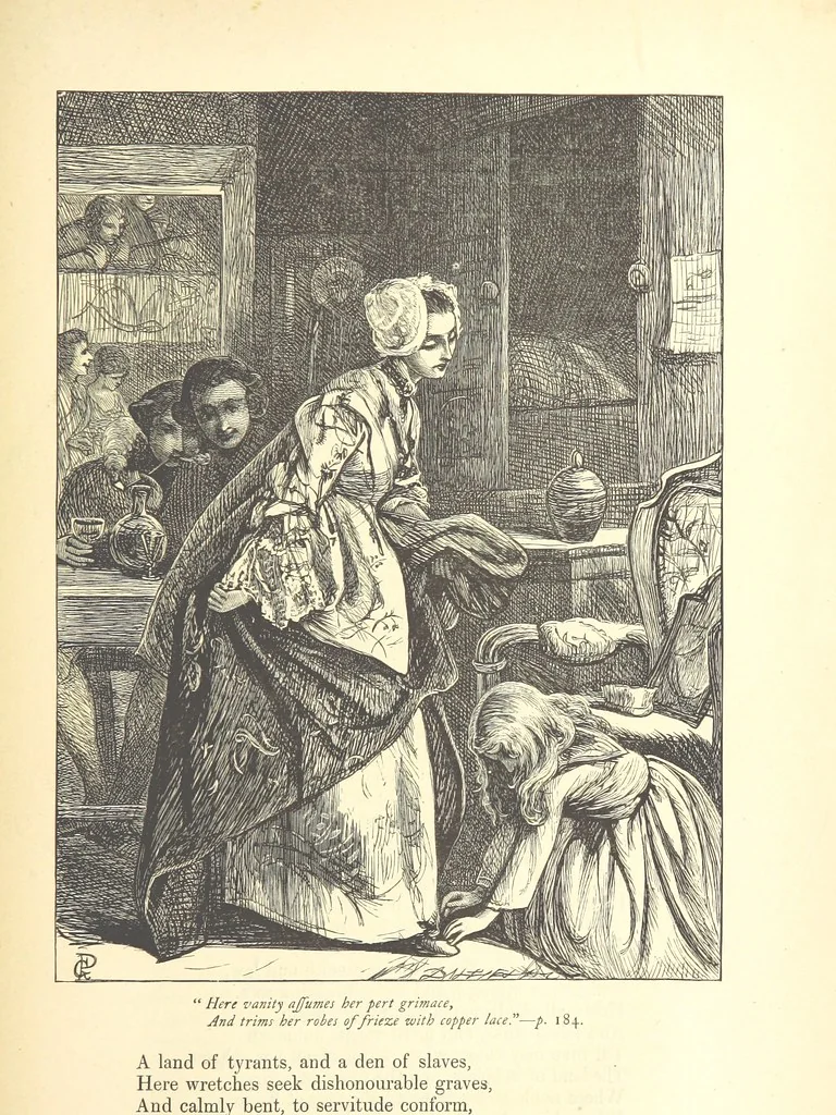 An illustration from Dalziels' Illustrated Goldsmith ... With one hundred pictures drawn by G. J. Pinwell, engraved by the brothers Dalziel, 1865, leaf 209