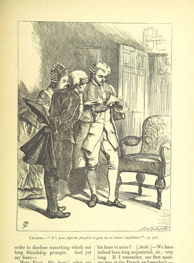 An illustration from Dalziels' Illustrated Goldsmith ... With one hundred pictures drawn by G. J. Pinwell, engraved by the brothers Dalziel, 1865, leaf 329