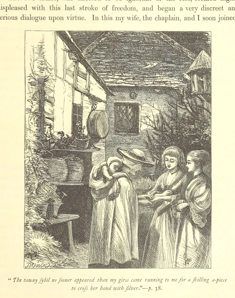 An illustration from Dalziels' Illustrated Goldsmith ... With one hundred pictures drawn by G. J. Pinwell, engraved by the brothers Dalziel, 1865, leaf 61