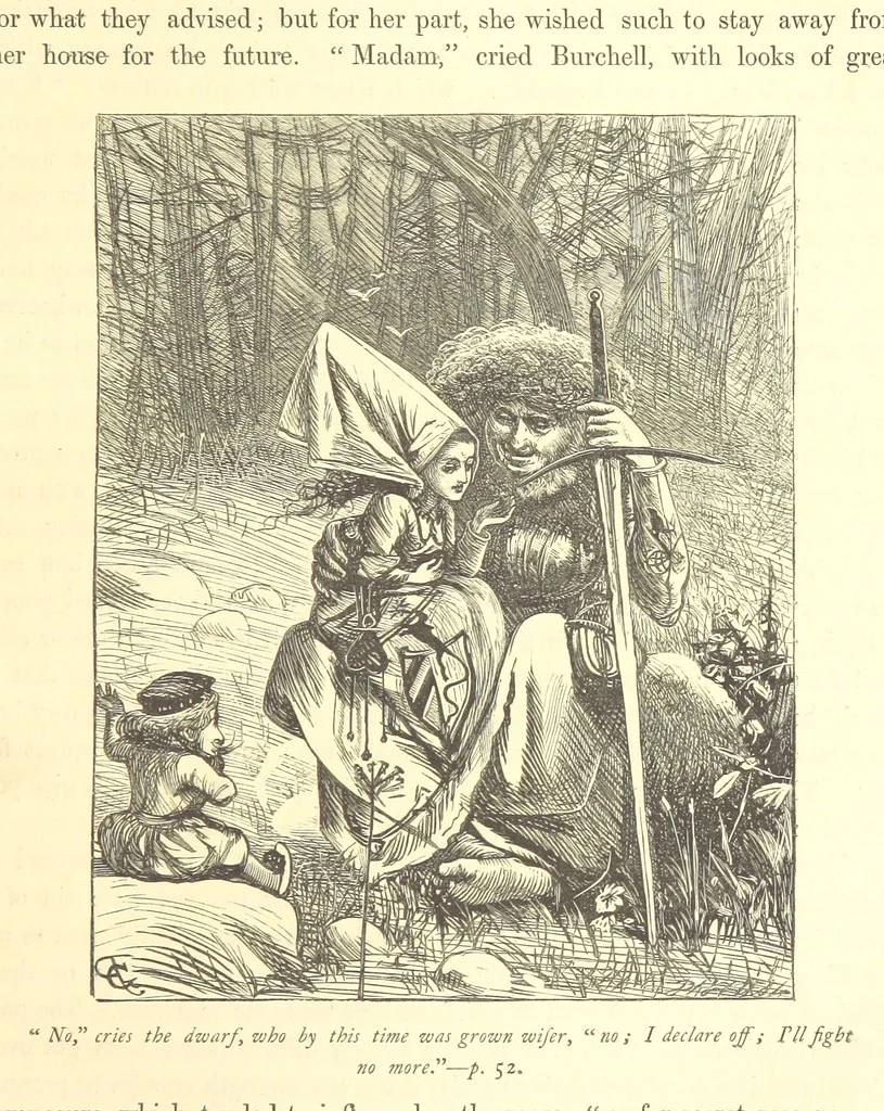 An illustration from Dalziels' Illustrated Goldsmith ... With one hundred pictures drawn by G. J. Pinwell, engraved by the brothers Dalziel, 1865, leaf 77