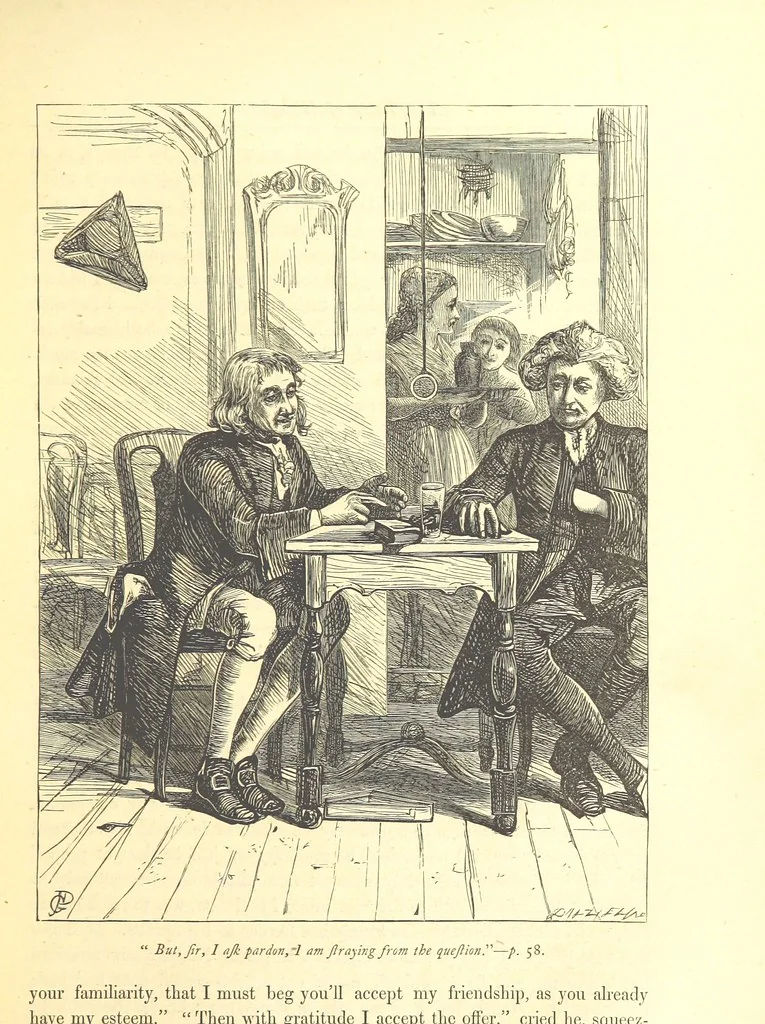 An illustration from Dalziels' Illustrated Goldsmith ... With one hundred pictures drawn by G. J. Pinwell, engraved by the brothers Dalziel, 1865, leaf 81