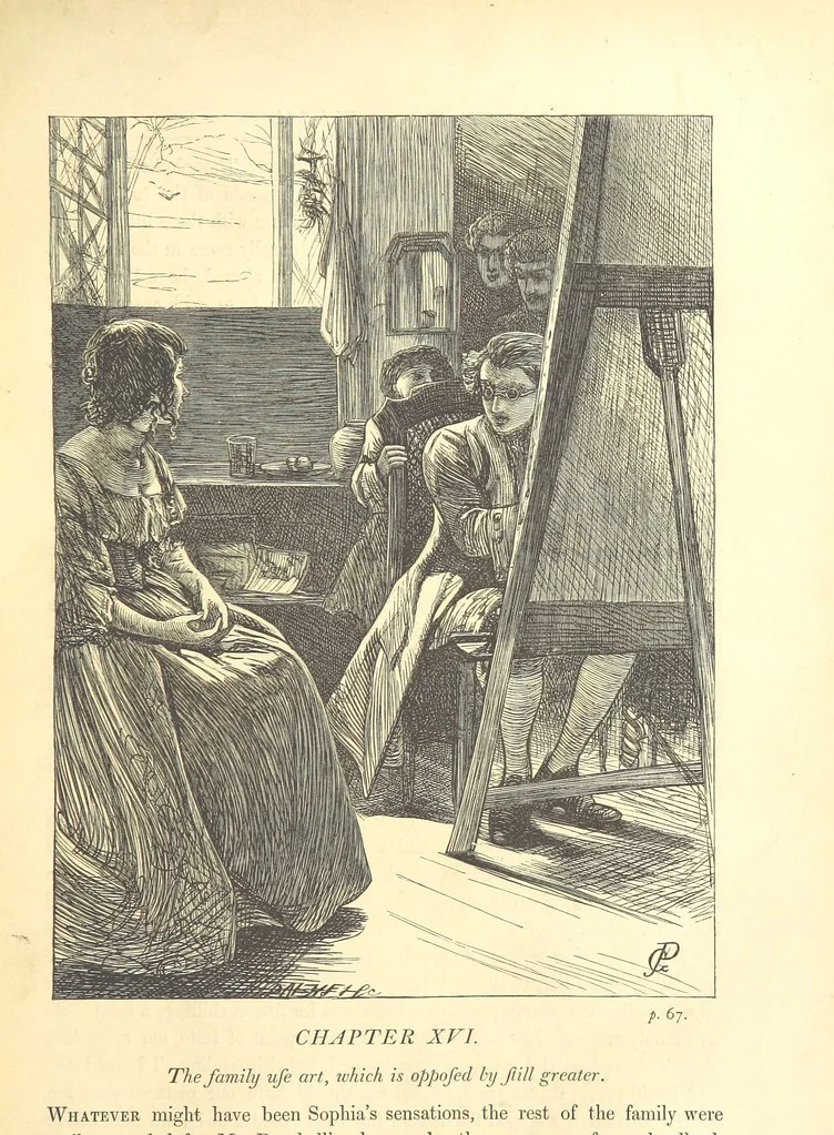 An illustration from Dalziels' Illustrated Goldsmith ... With one hundred pictures drawn by G. J. Pinwell, engraved by the brothers Dalziel, 1865, leaf 89