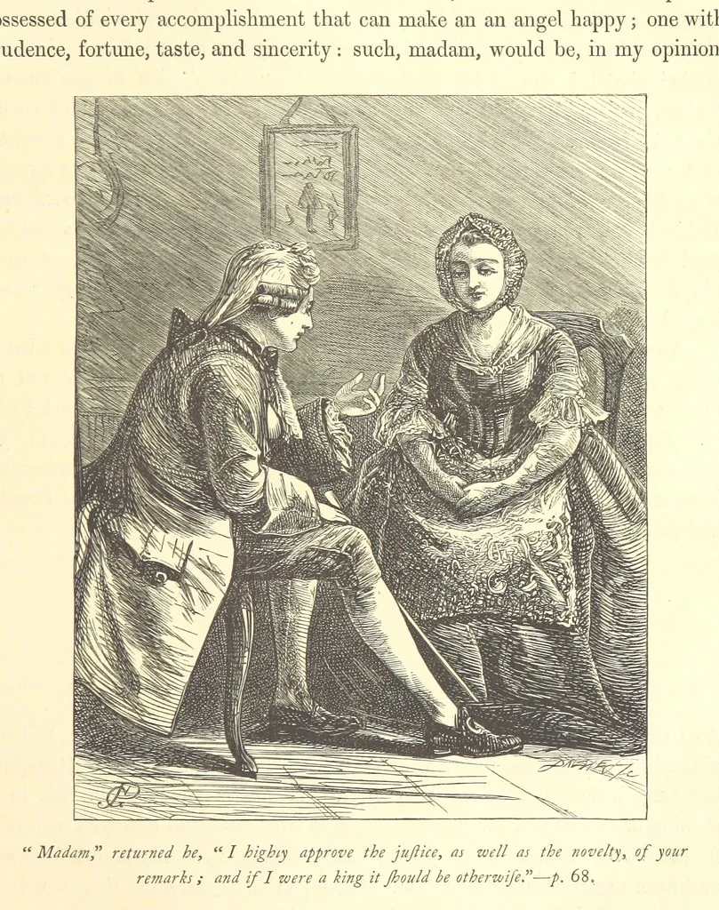An illustration from Dalziels' Illustrated Goldsmith ... With one hundred pictures drawn by G. J. Pinwell, engraved by the brothers Dalziel, 1865, leaf 93