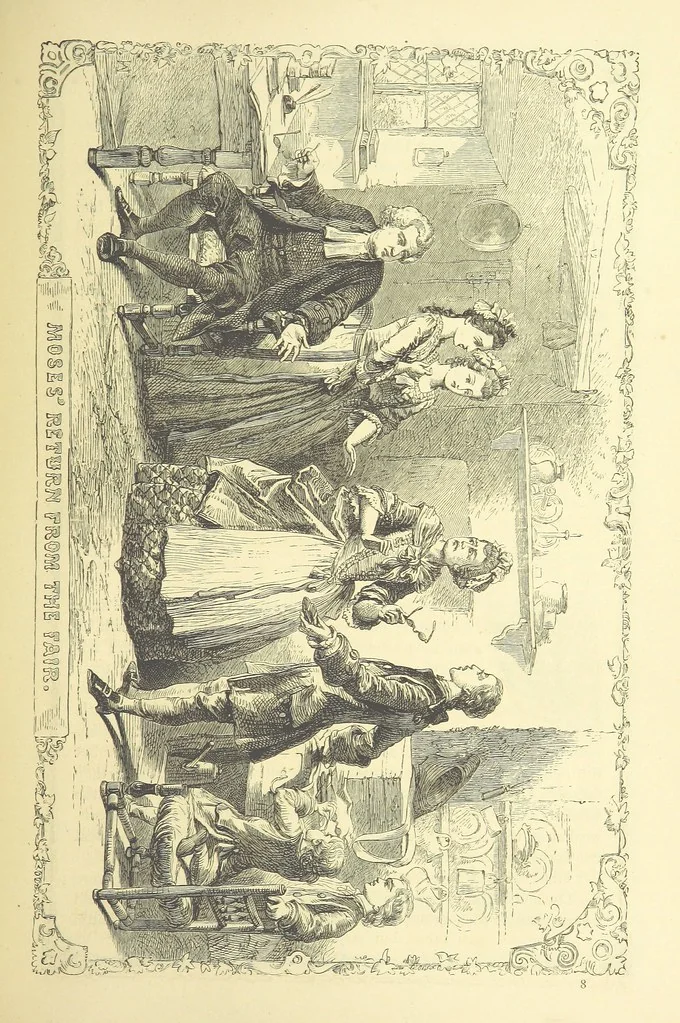 An illustration from The works of Oliver Goldsmith ... With introductions, notes, and a life of Oliver Goldsmith, by John Francis Waller, 1871, leaf 109