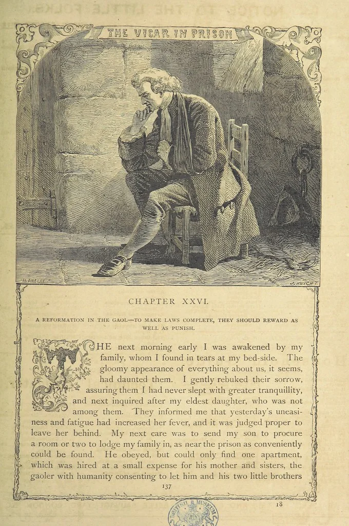 An illustration from The works of Oliver Goldsmith ... With introductions, notes, and a life of Oliver Goldsmith, by John Francis Waller, 1871, leaf 189