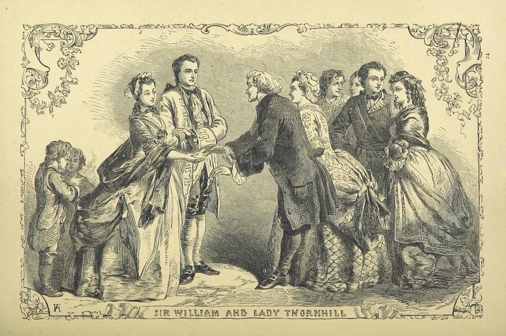 An illustration from The works of Oliver Goldsmith ... With introductions, notes, and a life of Oliver Goldsmith, by John Francis Waller, 1871, leaf 237